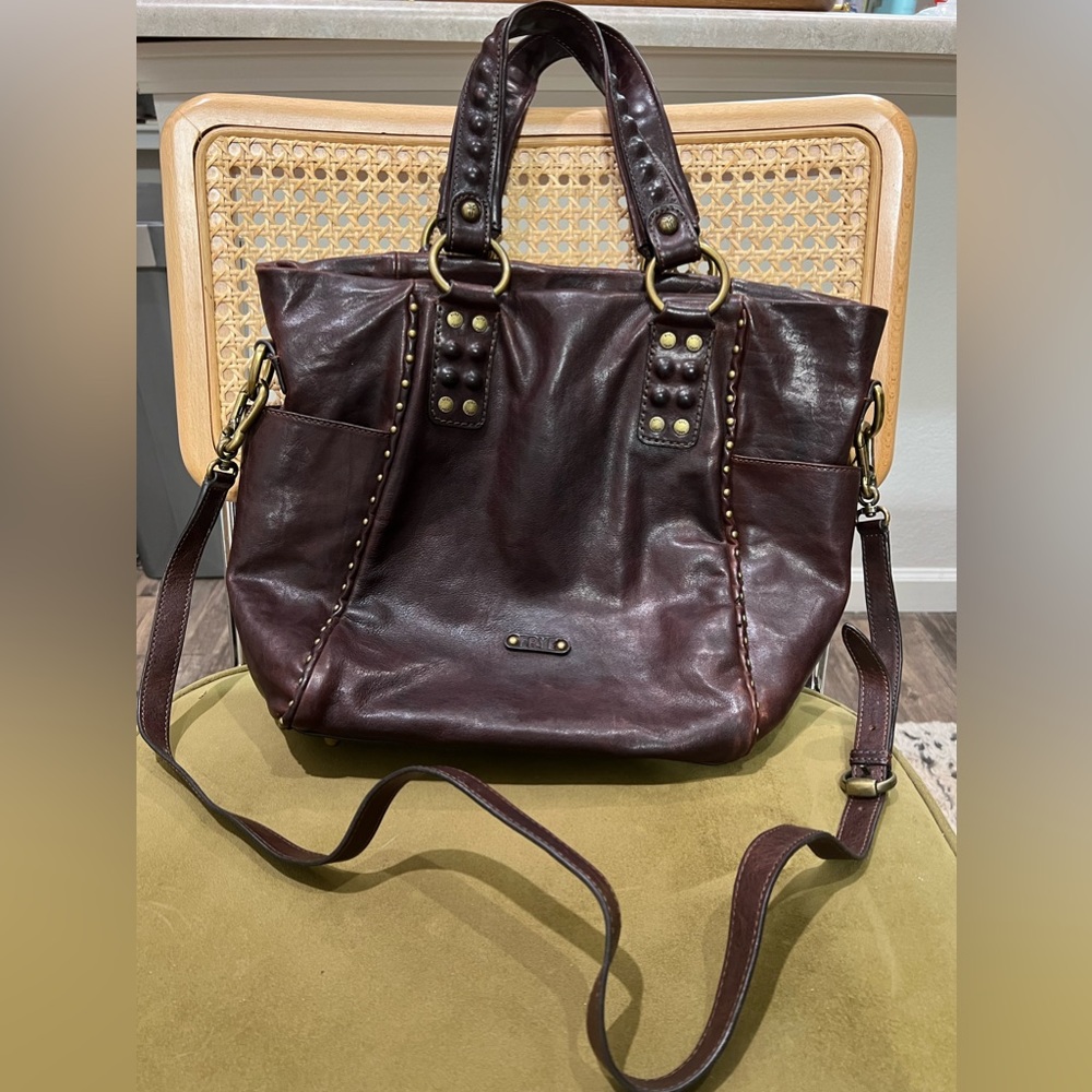 FRYE STUD XL ROXANNE ZIPTOP TOTE CROSSBODY